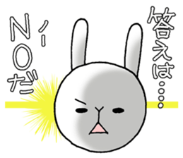 Slovenly white rabbit3 sticker #9492871