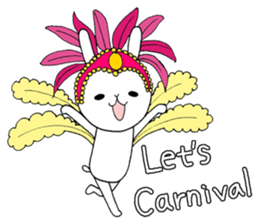 Slovenly white rabbit3 sticker #9492884