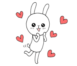 Slovenly white rabbit3 sticker #9492885