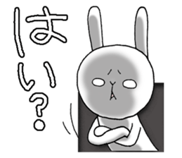 Slovenly white rabbit3 sticker #9492893