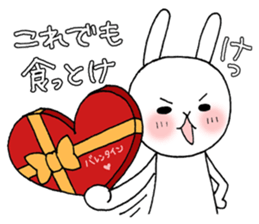 Slovenly white rabbit3 sticker #9492897