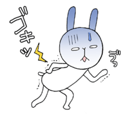 Slovenly white rabbit3 sticker #9492899