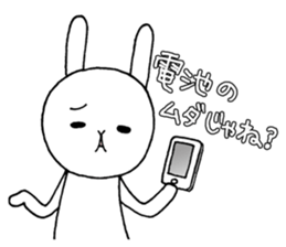 Slovenly white rabbit3 sticker #9492901