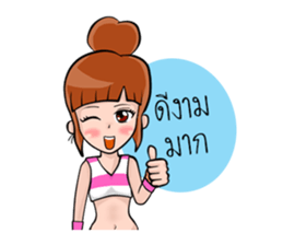 Cute healthy girl sticker #9493708