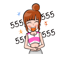 Cute healthy girl sticker #9493710