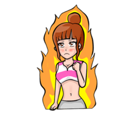 Cute healthy girl sticker #9493716