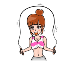 Cute healthy girl sticker #9493721