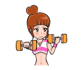 Cute healthy girl sticker #9493723