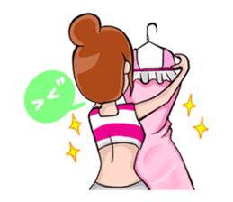 Cute healthy girl sticker #9493730