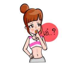 Cute healthy girl sticker #9493732