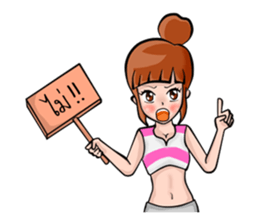 Cute healthy girl sticker #9493734