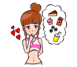 Cute healthy girl sticker #9493736