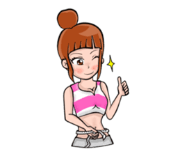 Cute healthy girl sticker #9493739