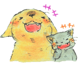 unwind dog and cat sticker #9495184
