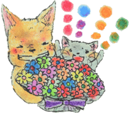 unwind dog and cat sticker #9495185