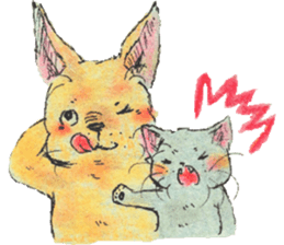 unwind dog and cat sticker #9495189