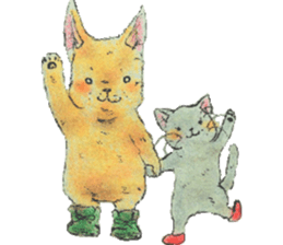 unwind dog and cat sticker #9495196