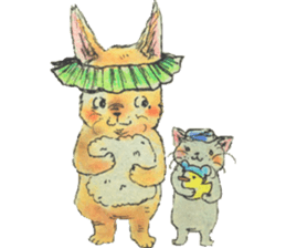 unwind dog and cat sticker #9495200