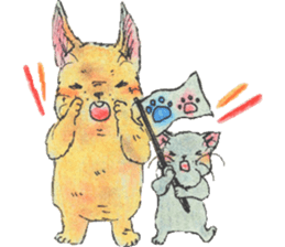 unwind dog and cat sticker #9495201