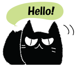 Feeling of a black cat 2. sticker #9496202