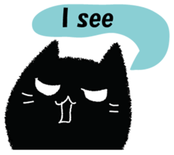 Feeling of a black cat 2. sticker #9496206