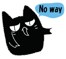 Feeling of a black cat 2. sticker #9496208