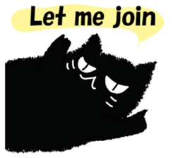 Feeling of a black cat 2. sticker #9496236