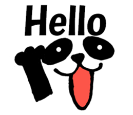 Large Font big panda use set sticker #9497345