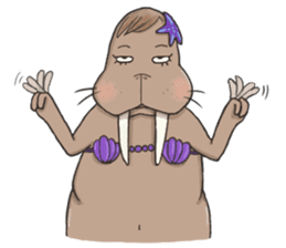 Bipolar Penguin & Moody Walrus (Eng.ver) sticker #9497496