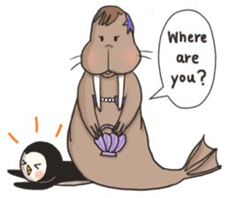 Bipolar Penguin & Moody Walrus (Eng.ver) sticker #9497500