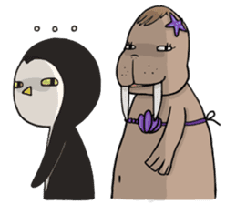 Bipolar Penguin & Moody Walrus (Eng.ver) sticker #9497501