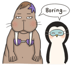 Bipolar Penguin & Moody Walrus (Eng.ver) sticker #9497503