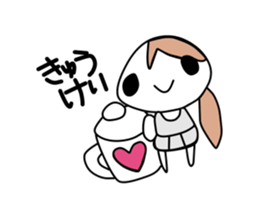 Female junior high school student sticker #9497680