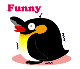 Round Emperor Penguin sticker #9499504