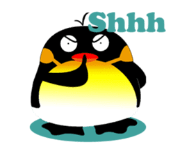 Round Emperor Penguin sticker #9499508
