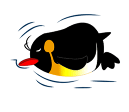 Round Emperor Penguin sticker #9499512