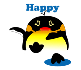 Round Emperor Penguin sticker #9499514