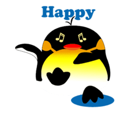 Round Emperor Penguin sticker #9499514