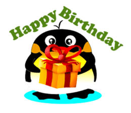 Round Emperor Penguin sticker #9499516