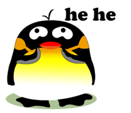Round Emperor Penguin sticker #9499517