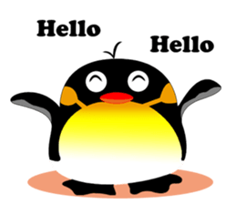 Round Emperor Penguin sticker #9499518