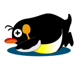 Round Emperor Penguin sticker #9499520
