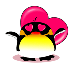 Round Emperor Penguin sticker #9499522