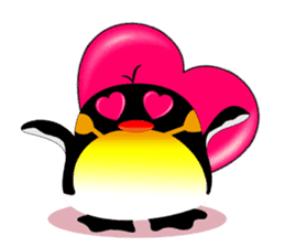 Round Emperor Penguin sticker #9499522