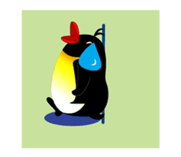 Round Emperor Penguin sticker #9499523