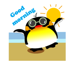 Round Emperor Penguin sticker #9499525