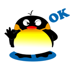 Round Emperor Penguin sticker #9499528