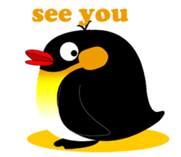 Round Emperor Penguin sticker #9499532