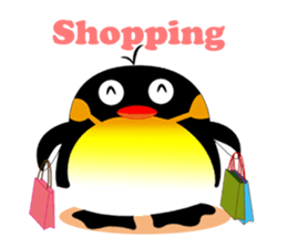 Round Emperor Penguin sticker #9499534