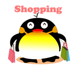 Round Emperor Penguin sticker #9499534